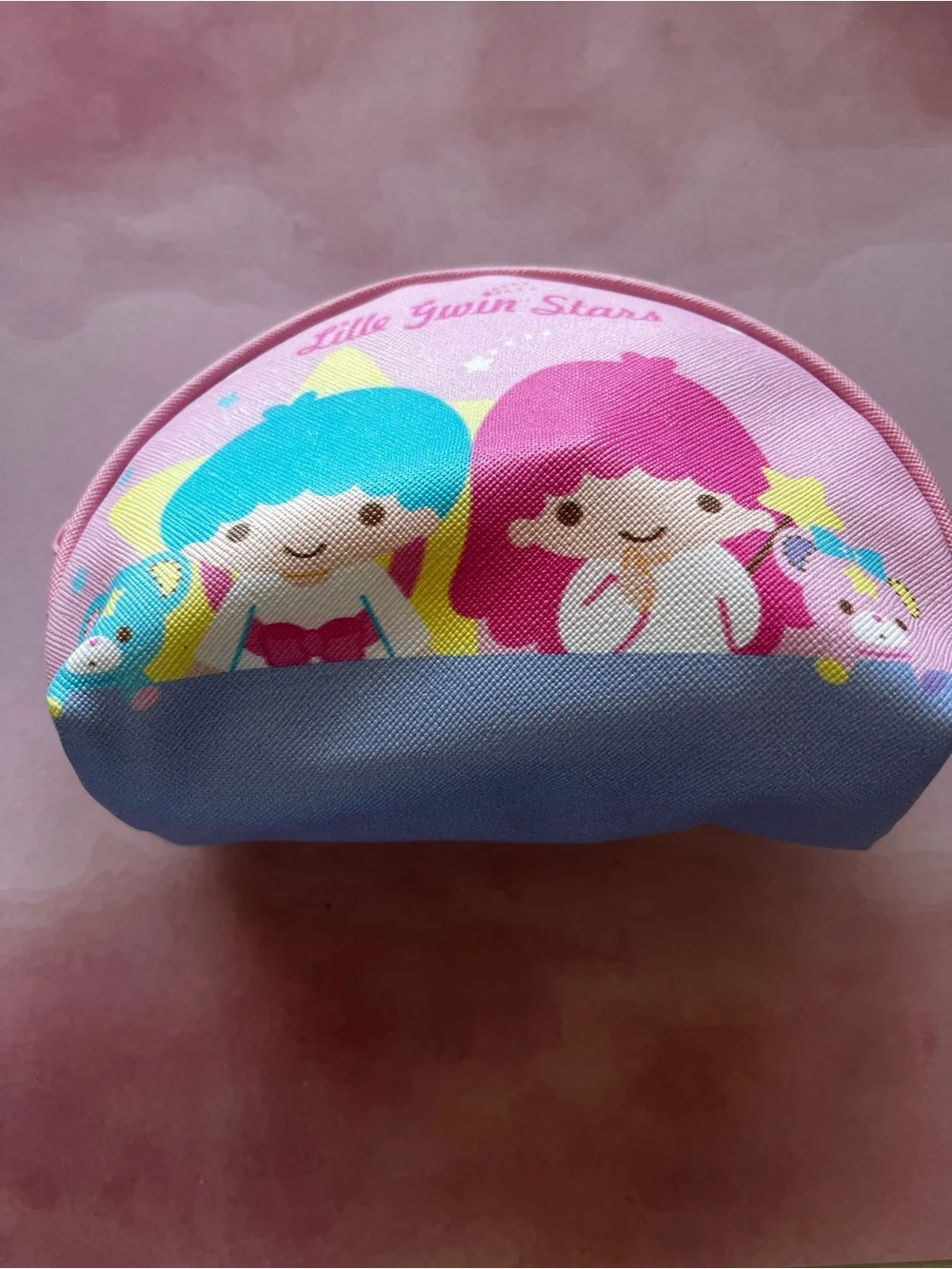 Sanrio Pink Little Twin Stars Accessory Pouch with Character Keychain